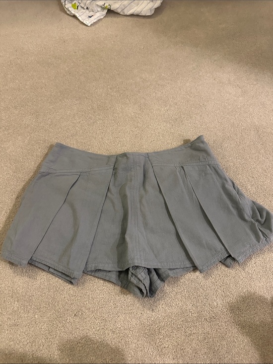 Free People Pants - Free People- Women’s Pleated Skort Shorts in Slate Blue